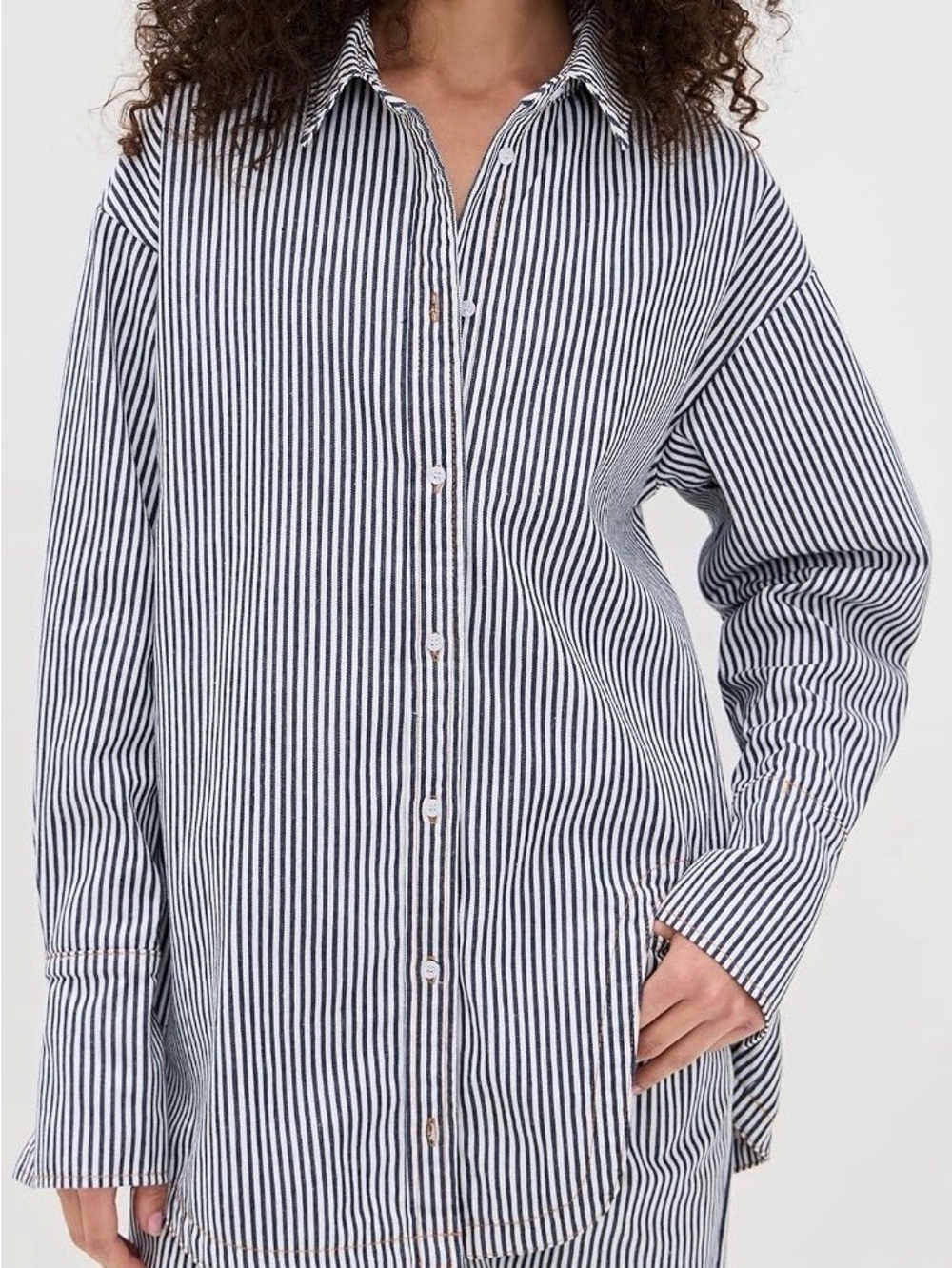 Lioness Off Duty Denim Shirt SZ XS